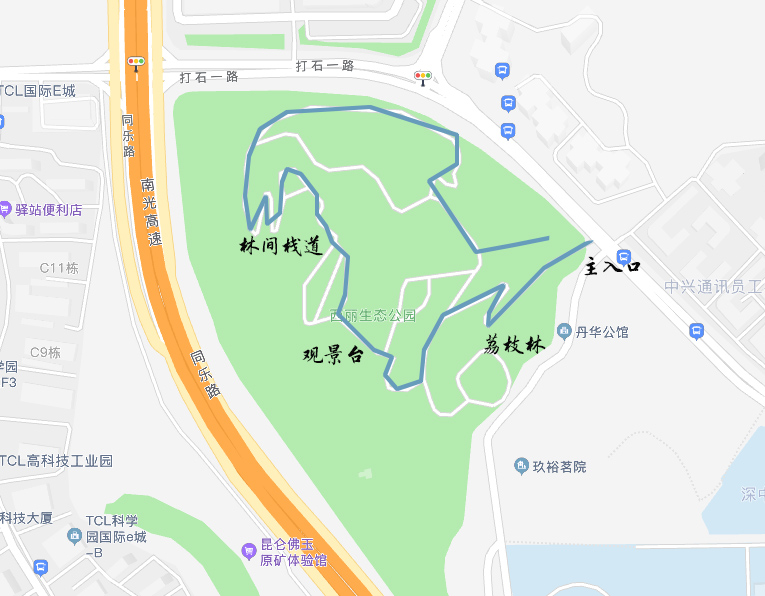 西丽公园地图jpg